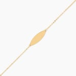 Bracelet Identit&eacute; Gaspardine Maille For&ccedil;at Or Jaune - Gourmettes Enfant | Marc Orian