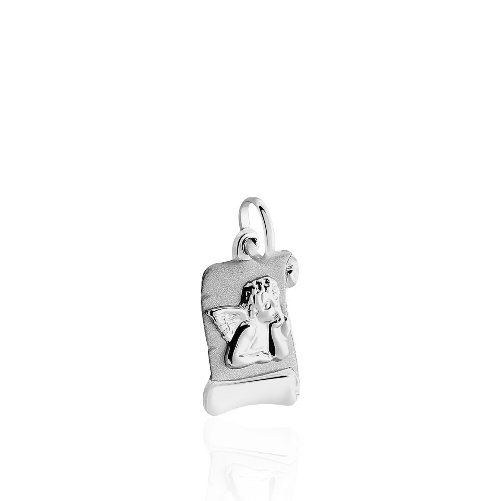 Pendentif Ange Parchemin Or Blanc - Bijoux personnalisés Famille | Marc Orian