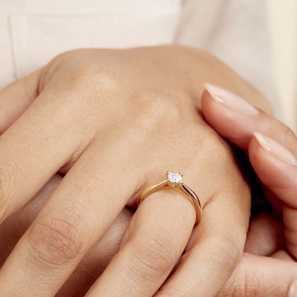 Bague Solitaire Grace Or Jaune Diamant - Bagues Solitaire Femme | Marc Orian