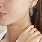 Boucles D'oreilles Pendantes Argent Blanc Vilko Oxyde - Pendantes Femme | Marc Orian