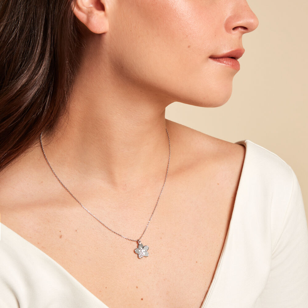 Collier Reem Argent Blanc Oxyde De Zirconium - Colliers avec pierres Femme | Marc Orian