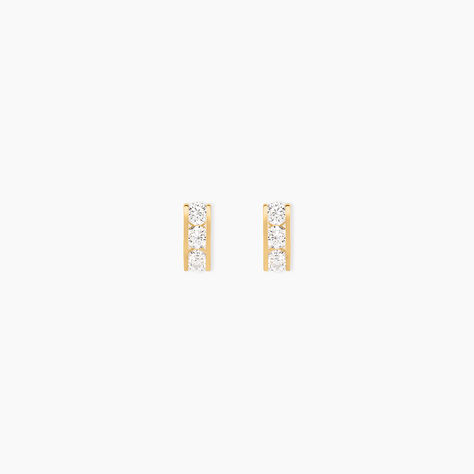 Boucles D'oreilles Puces Rachilda Or Jaune Oxyde De Zirconium - Puces Femme | Marc Orian