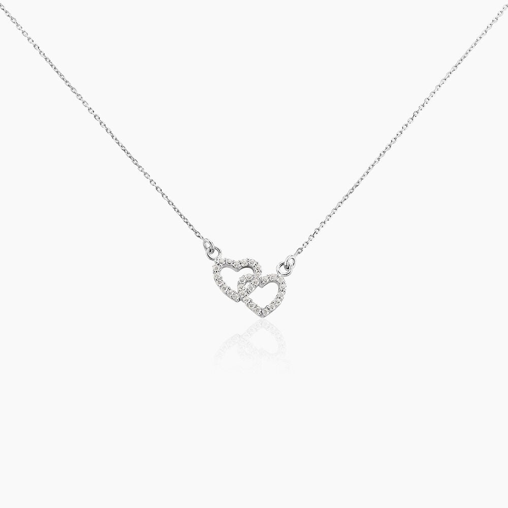 Collier Loving Argent Blanc Oxyde De Zirconium - Colliers avec pierres Femme | Marc Orian