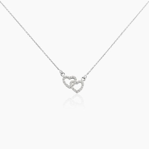 Collier Loving Argent Blanc Oxyde De Zirconium - Colliers avec pierres Femme | Marc Orian