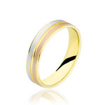 Alliance Triade Ruban Plat Or Tricolore - Alliances duo Unisex | Marc Orian
