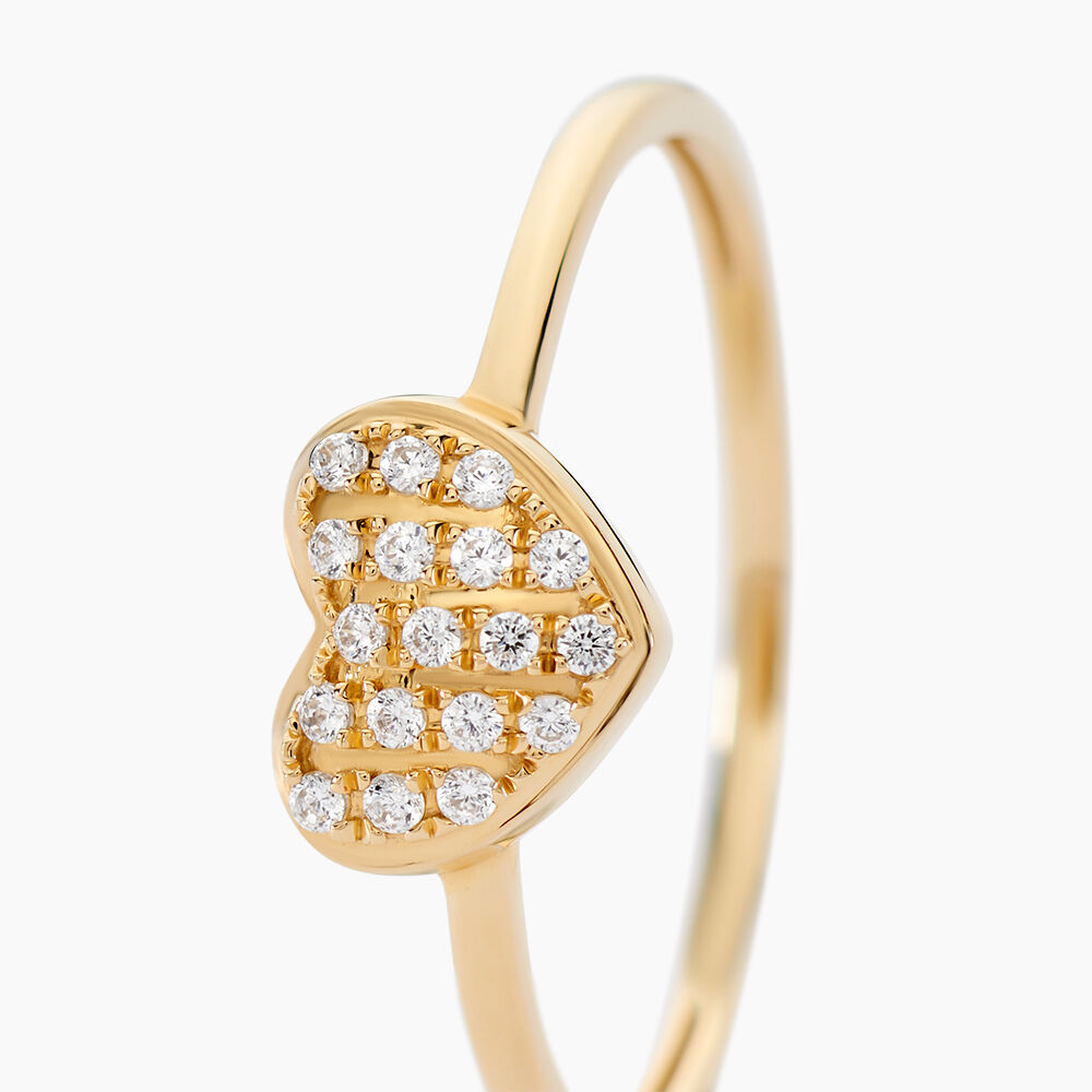 Bague Eclat D'amour Or Jaune Oxyde De Zirconium - Bagues de promesse Femme | Marc Orian