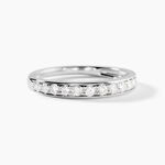 Alliance Rhea Ld Platine Blanc Diamant Synth&eacute;tique - Alliances avec pierres Femme | Marc Orian