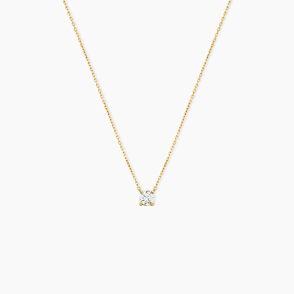 Collier One Or Jaune Diamant - Colliers solitaires Femme | Marc Orian