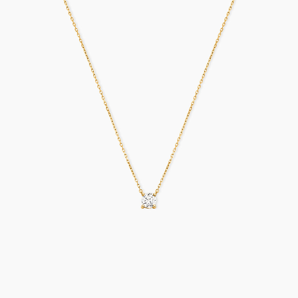 Collier One Or Jaune Diamant - Colliers solitaires Femme | Marc Orian