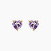 Boucles D'oreilles Puces Salona Or Jaune Amethyste Violet - Puces Femme | Marc Orian