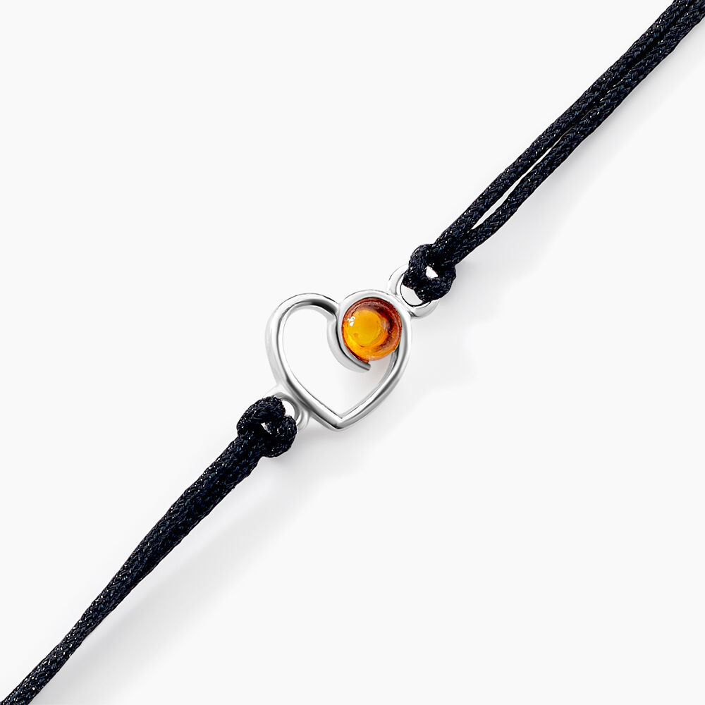 Bracelet Argent Blanc Mialy Ambre - Bracelets cordons Femme | Marc Orian