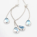 Boucles D'oreilles Pendantes Carlyn Or Blanc Topaze - Pendantes Femme | Marc Orian