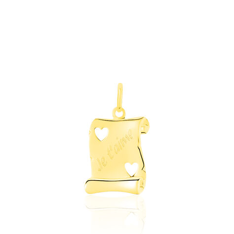 Pendentif Sirona Parchemin Message Or Jaune - Bijoux personnalisés Famille | Marc Orian