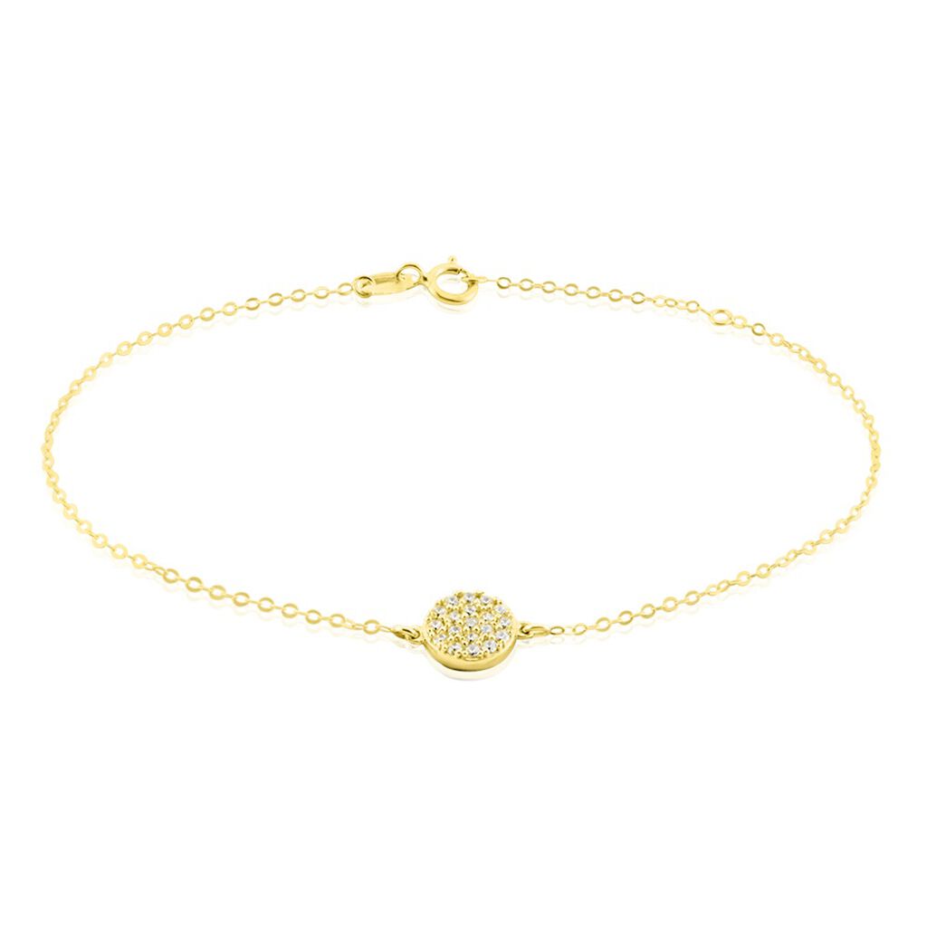 Bracelet Or Jaune Burak Oxyde De Zirconium - Bracelets Medailles Femme | Marc Orian