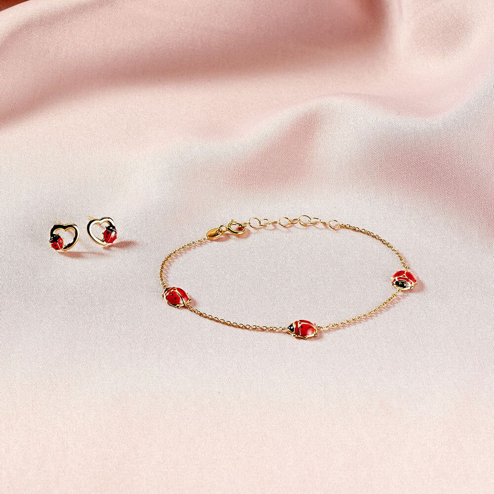 Boucles D'oreilles Puces Or Jaune Syringa Smalto - Puces Enfant | Marc Orian