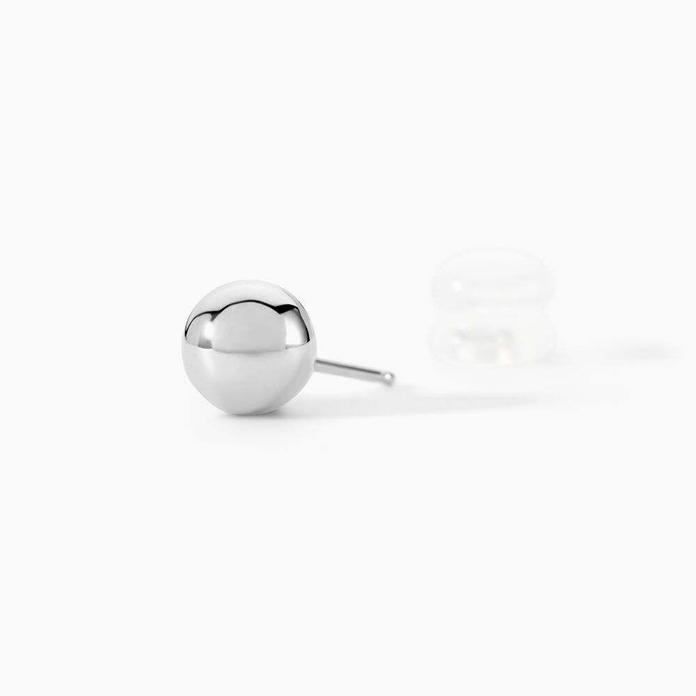 Boucles D'oreilles Puces Fidelia Boule Or Blanc - Puces Femme | Marc Orian