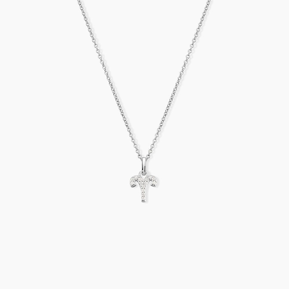 Collier Astra Argent Blanc Oxyde De Zirconium - Colliers avec pierres Femme | Marc Orian