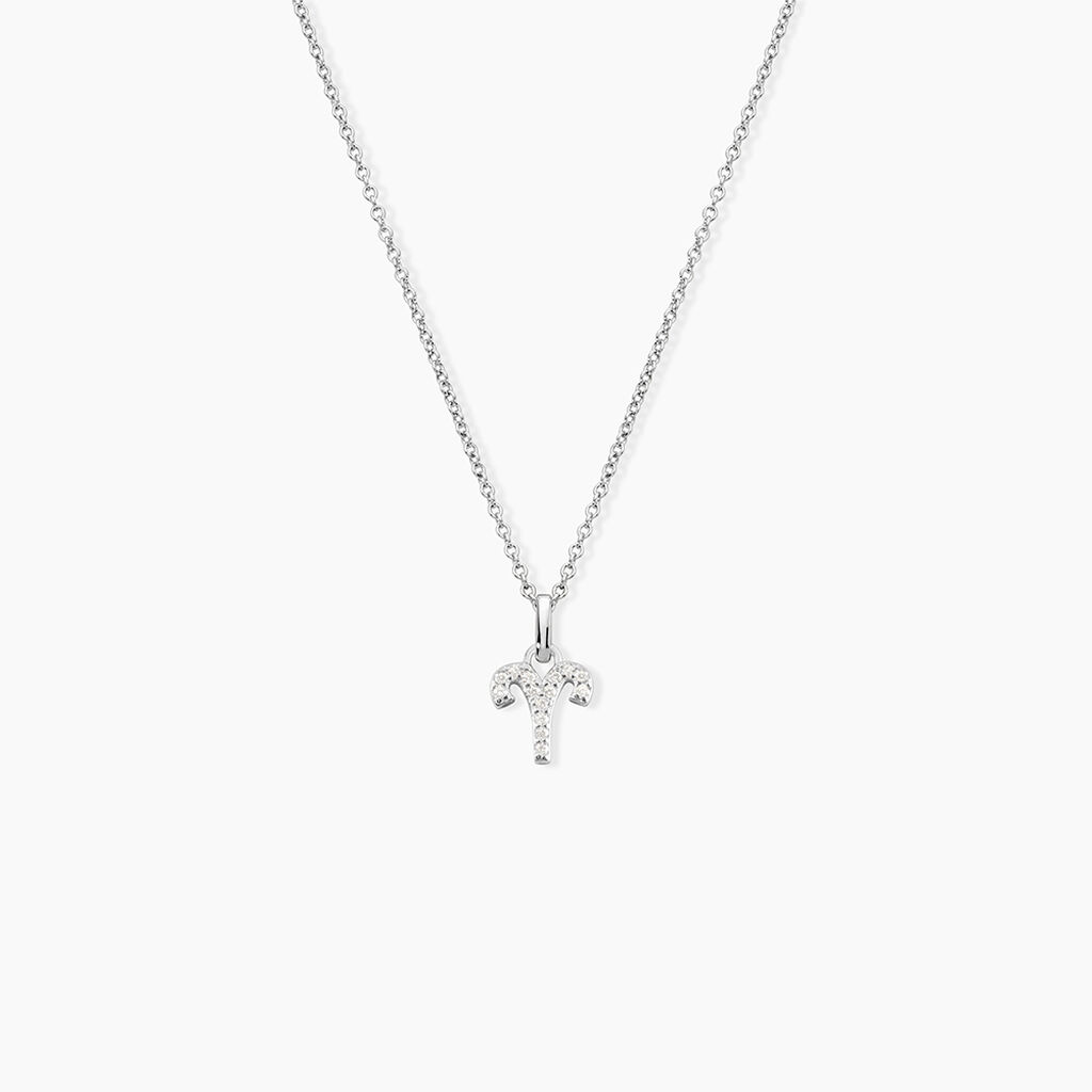 Collier Astra Argent Blanc Oxyde De Zirconium - Colliers avec pierres Femme | Marc Orian