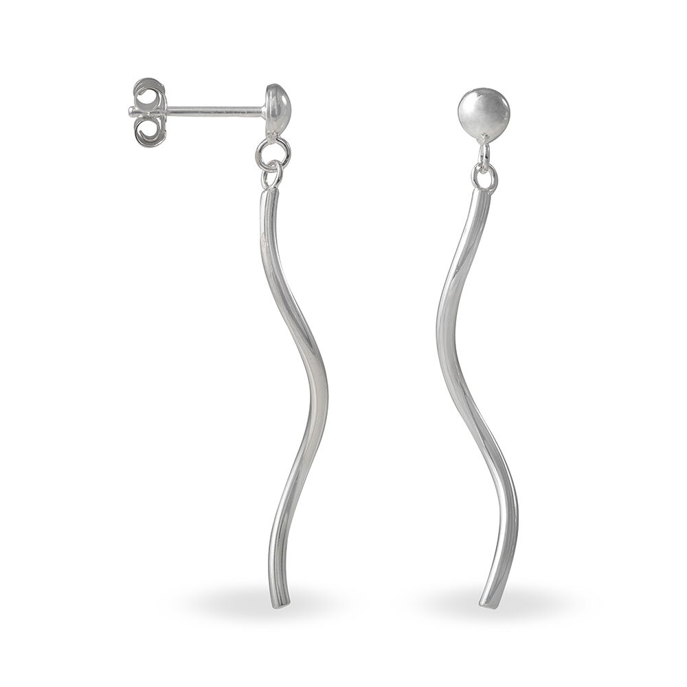 Boucles D'oreilles Pendantes Yaell Argent Blanc - Pendantes Femme | Marc Orian