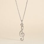 Pendentif Pio Argent Blanc - Bijoux fantaisie Famille | Marc Orian