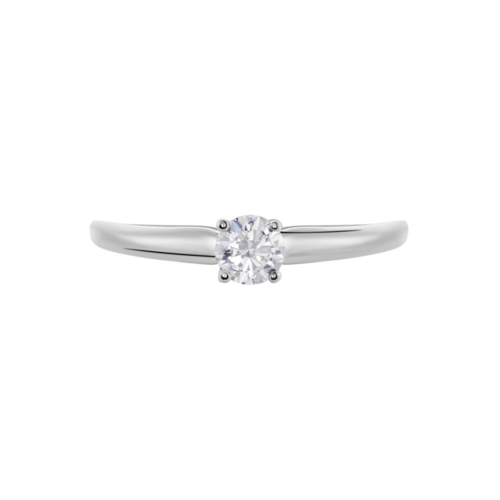 Bague Solitaire Flora Or Blanc Diamant - Solitaires Femme | Marc Orian