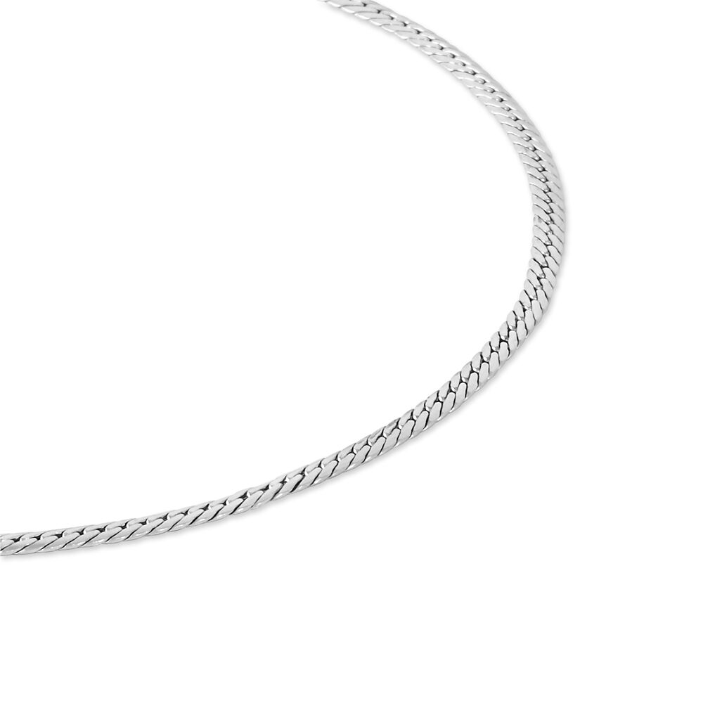 Collier Izel Maille Anglaise Or Blanc - Chaines Femme | Marc Orian