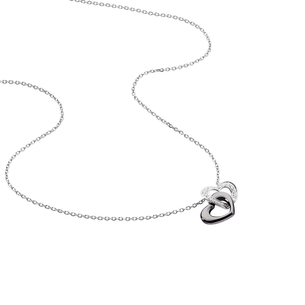Collier Lovea Argent Blanc Céramique Et Oxyde De Zirconium - Colliers avec pierres Femme | Marc Orian