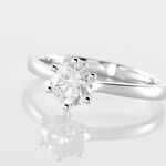 Bague Solitaire Athena Or Blanc Diamant - Parures de mariage Femme | Marc Orian