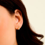 Boucles D'Oreilles Puces Meyrem Argent Dor&eacute; A L'Or 750/1000 Oxyde De Zirconium - Puces Femme | Marc Orian