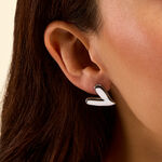 Bijoux D'Oreilles Naemia Acier Blanc - Piercings d'oreilles Femme | Marc Orian