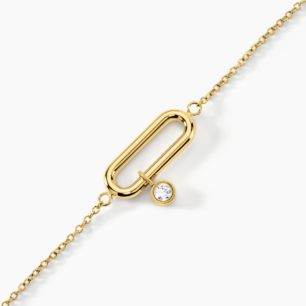 Bracelet Aurore Acier Doré  Cristal - Bracelets chaînes Femme | Marc Orian