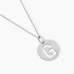 Pendentif Elio G Argent Blanc - Bijoux fantaisie Famille | Marc Orian