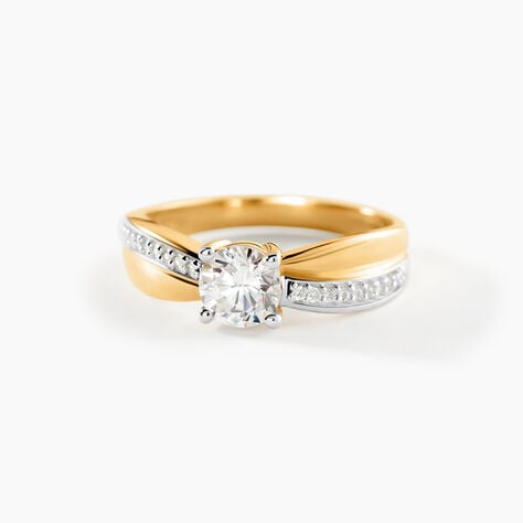 Bague Solitaire Raska Or Jaune Oxyde De Zirconium - Solitaires Femme | Marc Orian
