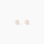 Boucles D'Oreilles Puces Bianca Or Jaune Perle De Culture - Puces Enfant | Marc Orian