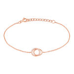 Bracelet Janne Argent Rose Oxyde De Zirconium - Bracelets Anneaux Entrelaces Femme | Marc Orian