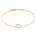 Bracelet Janne Argent Rose Oxyde De Zirconium - Bracelets Anneaux Entrelaces Femme | Marc Orian