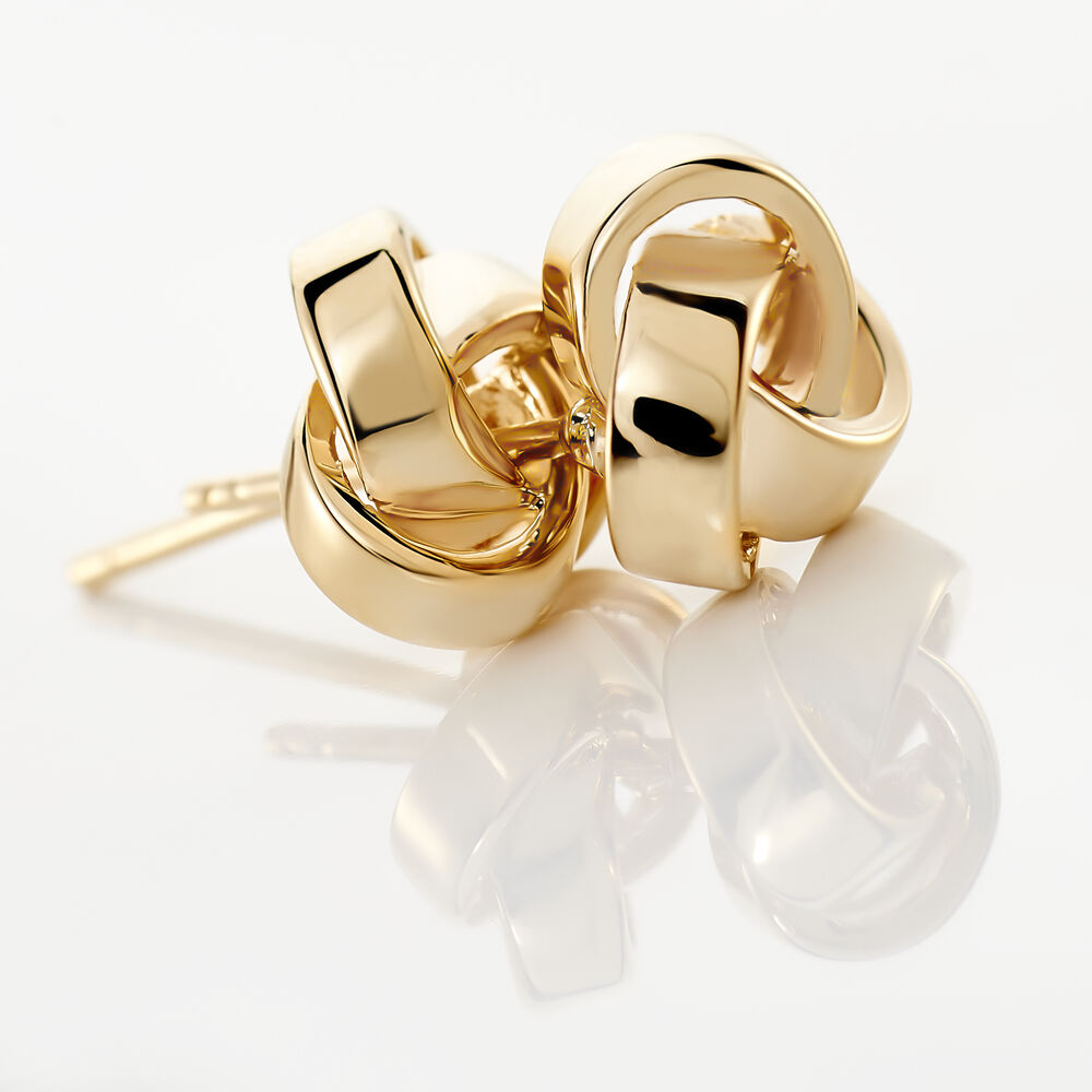 Boucles D'oreilles Puces Marcelina Plaqu&eacute; Or Jaune - Puces Femme | Marc Orian