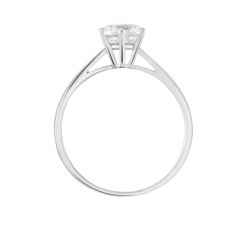 Solitaire Or Blanc Laurian Oxyde De Zirconium Blanc - Solitaires Femme | Marc Orian