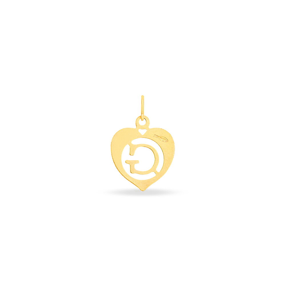 Pendentif Eudocie Coeur Lettre Or Jaune - Pendentifs Famille | Marc Orian