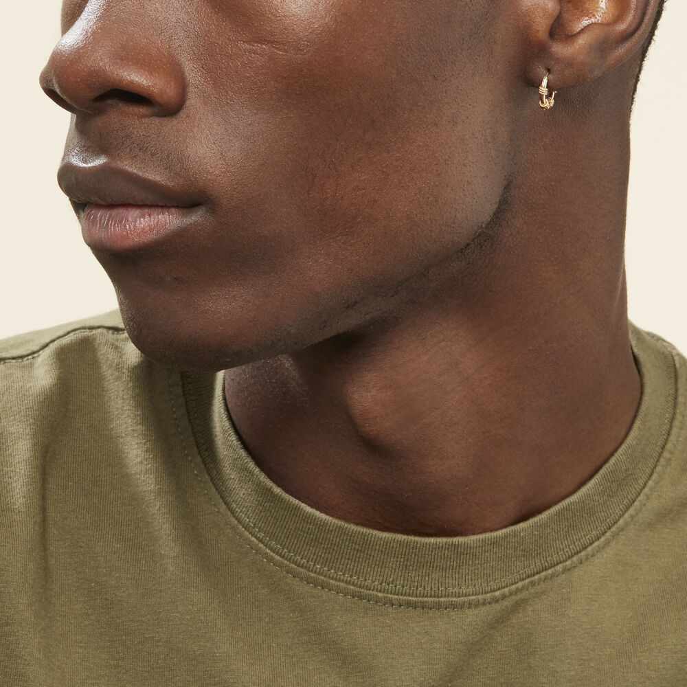 Créole Unitaire Wadim Plaqué Or Jaune - Piercings d'oreilles Homme | Marc Orian
