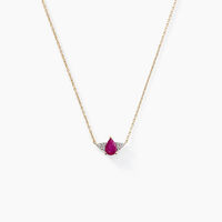 Collier Glykeria Or Jaune Rubis Diamant