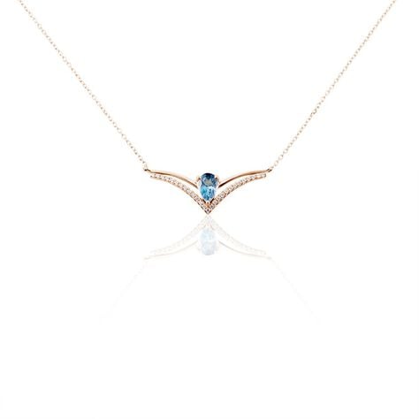 Collier Or Rose Gaelle Topaze Oxydes De Zirconium - Colliers avec pierres Femme | Marc Orian