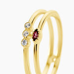 Bague Poem Argent Jaune Rhodolite Oxyde De Zirconium - Bijoux fantaisie Femme | Marc Orian