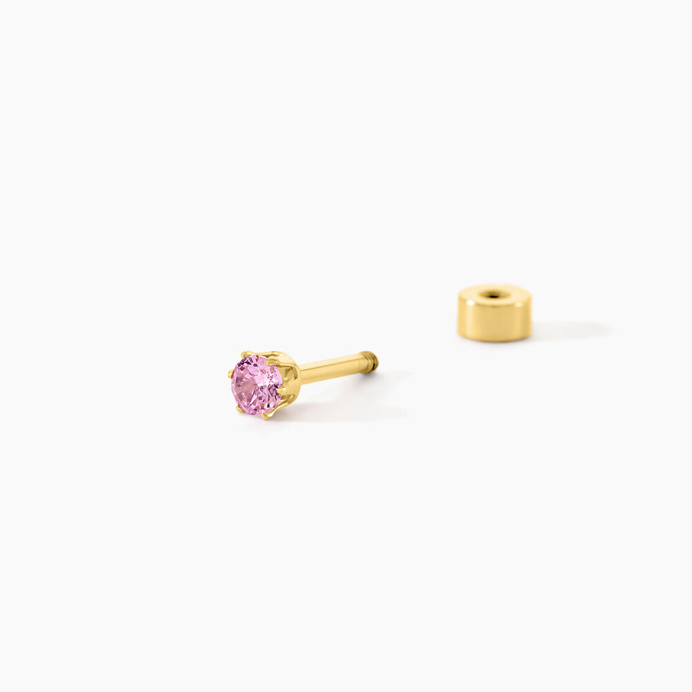 Piercing D'oreilles Unitaire Acier Dor&eacute; Piia Oxyde De Zirconium - Bijoux fantaisie Famille | Marc Orian
