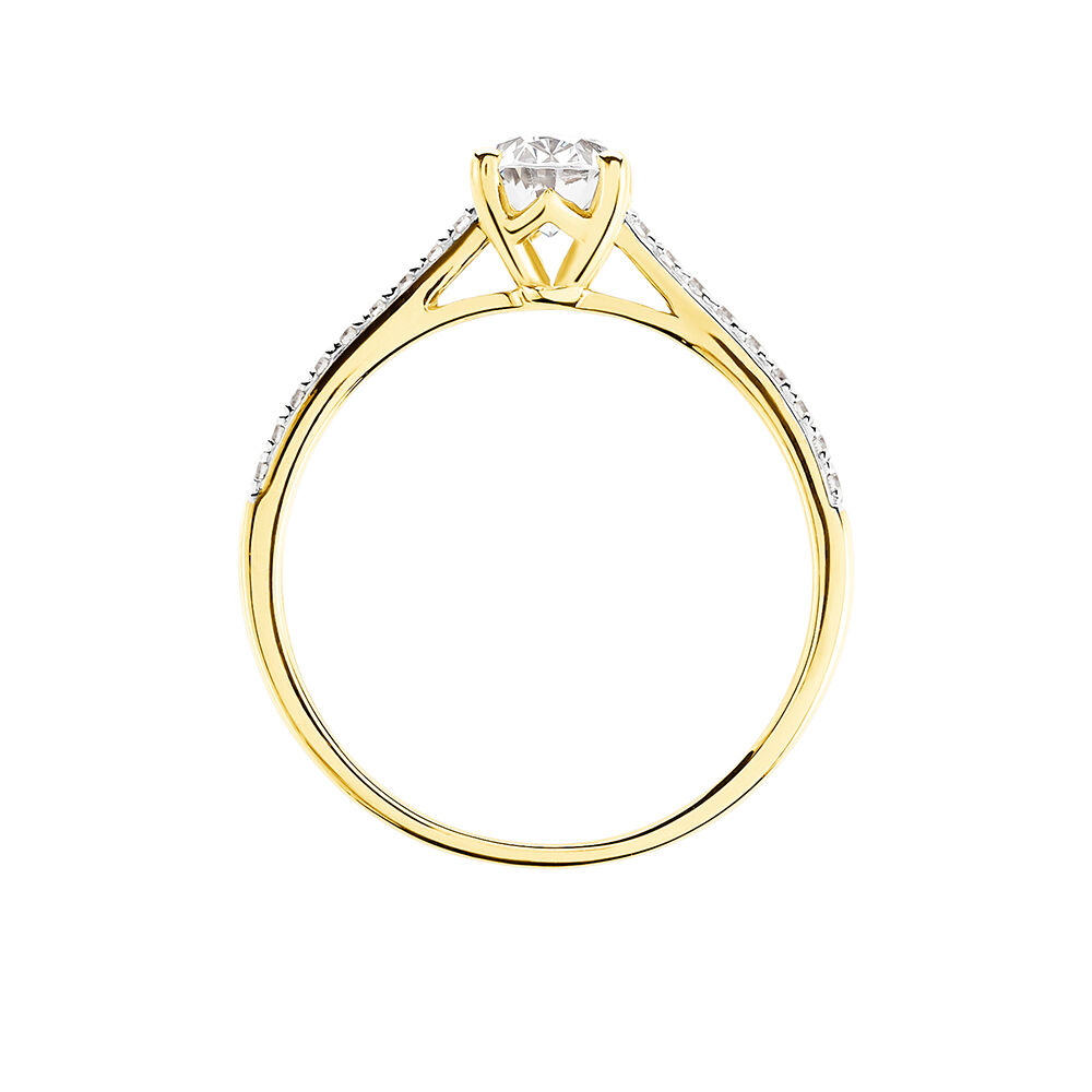 Bague Sorley Or Jaune Oxyde De Zirconium - Solitaires Femme | Marc Orian