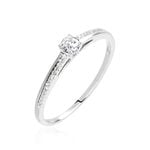 Bague Solitaire Alexandra Or Blanc Diamant - Parures de mariage Femme | Marc Orian