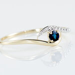 Bague Or Jaune Karmele Saphir - Solitaires Femme | Marc Orian