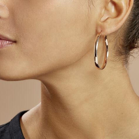 Créoles Argent Rose Ava - Boucles d'oreilles Créoles Femme | Marc Orian