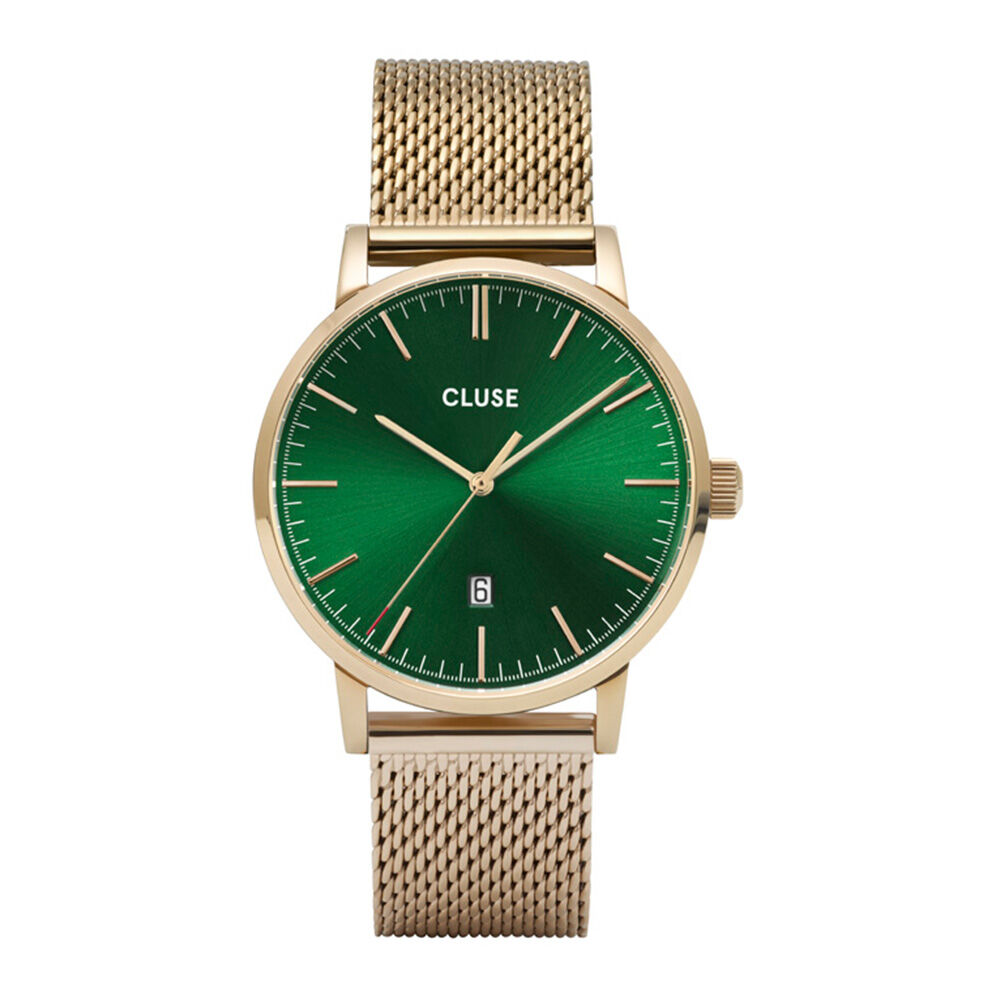 Montre fond vert femme