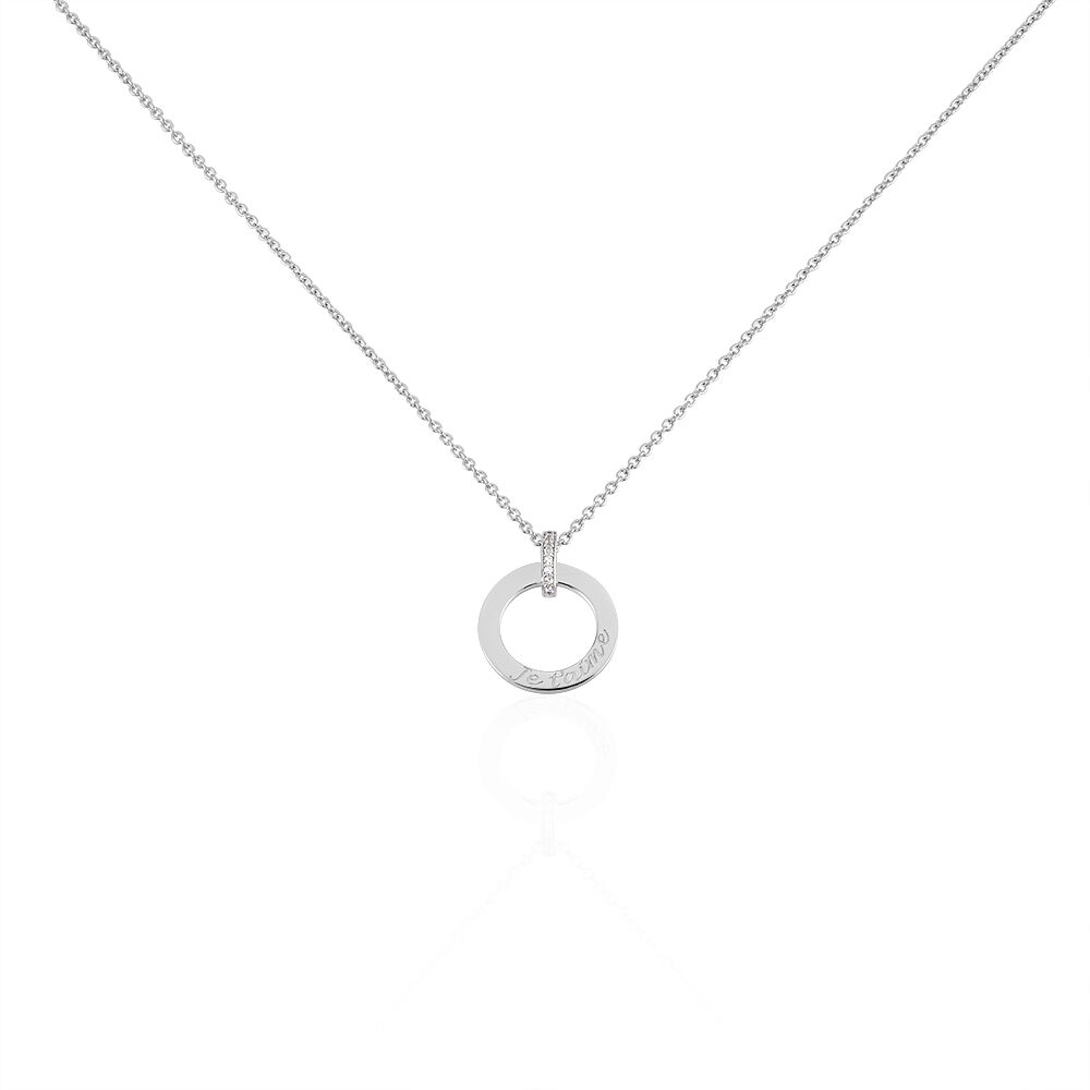 Collier Desirat Argent Blanc Oxyde De Zirconium - Colliers avec pierres Femme | Marc Orian